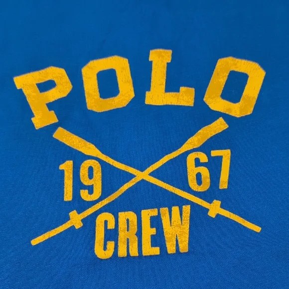 Polo by Ralph Lauren Navy Tee with Yellow Design - Picture 10 of 16